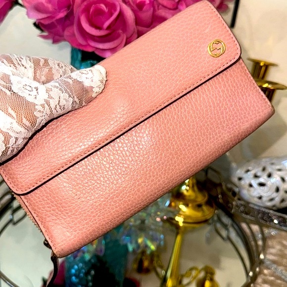 Authentic GUCCI Interlocking G Logo Leather Long Trifold Wallet - Picture 16 of 16